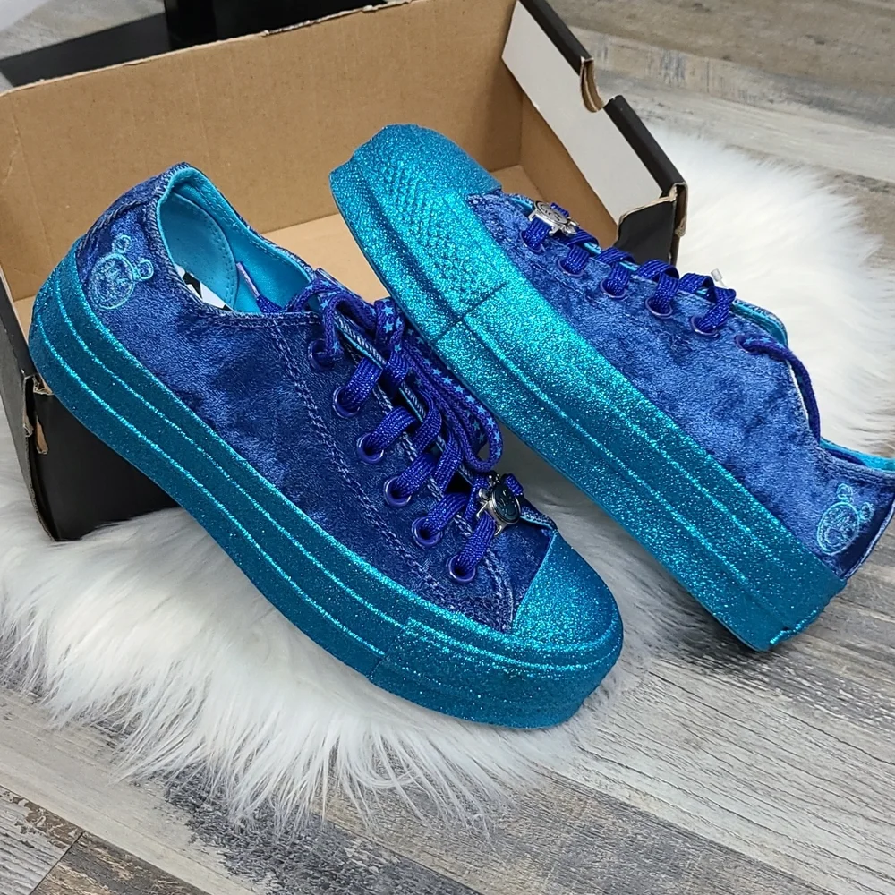 NWT Miley Cyrus x Converse Chuck Taylor Platform Ox - Blue Velvet - Sz 5.5 - Picture 4 of 13